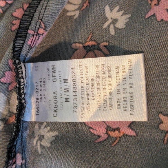 CHEROKEE INFINITY floral stretch scrub top Sz M - Picture 10 of 11